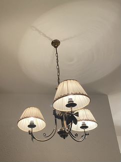 Люстра из латуни с 3 светильниками