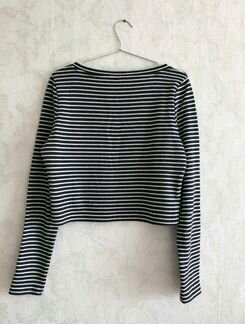 Укороченный полосатый джемпер новый