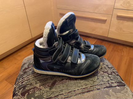 Ботинки. Полусапожки 32 размер. Кожа. Мех. Италия