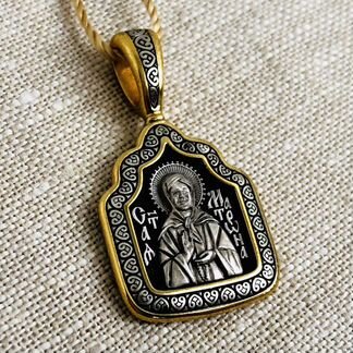 Серебряный Подвес с Золочением Матрона Московская