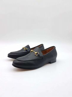 Топсайдеры лоферы черные кожаные гуччи