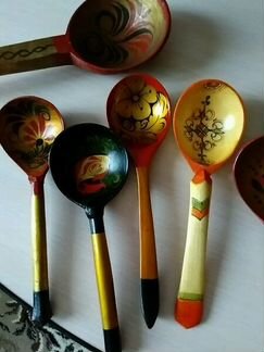 Деревянные ложки Хохлома (СССР) в хорош.сост