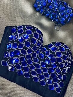 Крутой топ корсет с камнями