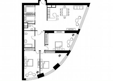 3-к квартира, 165.6 м², 30/56 эт.