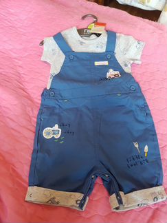 Новый Mothercare песочник, комплект боди и полуком