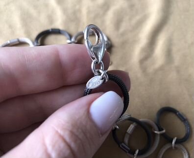 Серебряное ожерелье и браслет