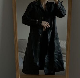 Плащ из натуральной кожи