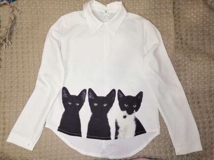 Блузка женская с кошечками XS