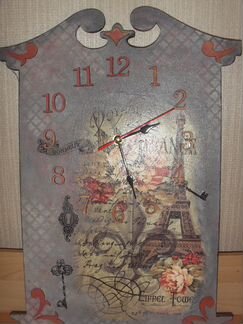 Часы в технике декупаж