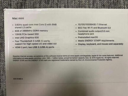 Apple Mac mini/mrtr2/Space Gray, 3,6GHz, 128GB