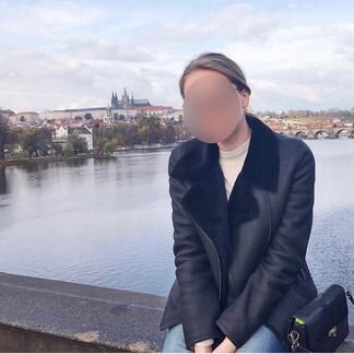 Чёрная дублёнка косуха