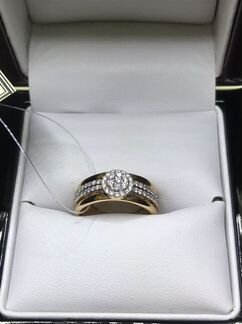 Кольцо золотое с бриллиантами