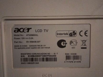Телевизор Acer AT2358MWL