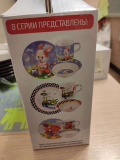 Набор детской посуды. керамика фарфор
