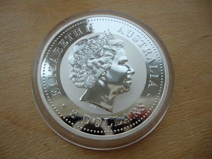 Австралия 8 долларов 2007 Год свиньи 5 унций Лунар