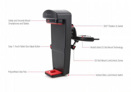 ExoGear держатель телефона/планшета в cd магнитолу