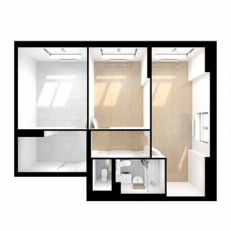 2-к квартира, 61.3 м², 14/17 эт.