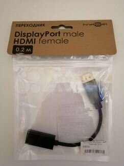 Переходник FinePower DisplayPort - hdmi, 0.2 м