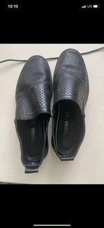 Слипоны из натуральной кожи