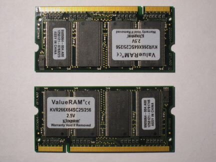 Оперативная память для ноутбука 2х256mb