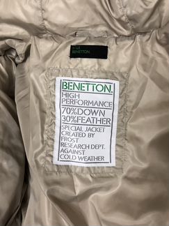 Пуховик Benetton размер М