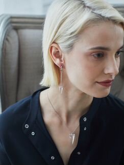 Серебряные серьги с кристаллами Swarovski