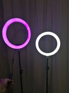 Кольцевые лампы+держатель+штатив+пульт
