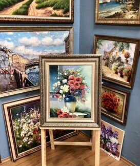 Картина с цветами «Букет с маками»