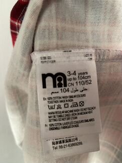 Платье Mothercare, шотландка, 100 хлопок, 3-4года