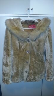 Полупальто из мутона 50 размер