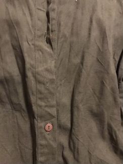 Льняная рубашка с коротким рукавом