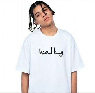 Haliky white arabic logo