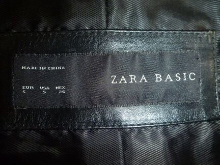 Куртка кожаная zara basic