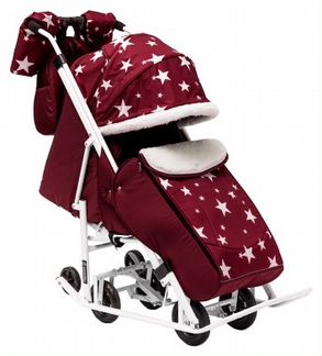 Санки-коляска Мое детство Pikate Звезды