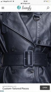 Кожанный тренч Yang Li