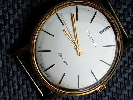 Золотые часы certina 750/18k Swiss made