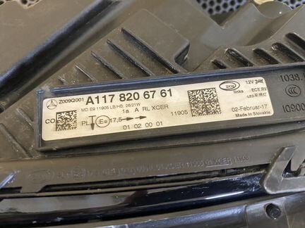 Mercedes W117 CLA LED фара левая A1178206761