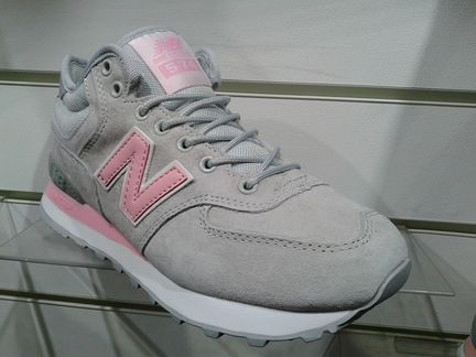 Кроссовки NB 574 зимние: нат. замша + нат. мех
