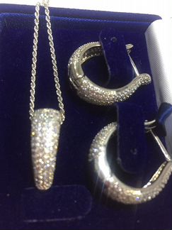 Серебро серьги и подвеска новые