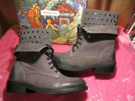 Ботинки новые,натур.кожа,демисезонные.Терволина