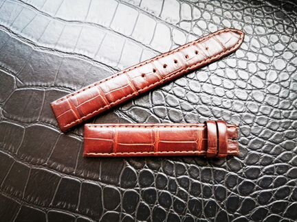 Ремень hand made, аллигатор двусторонний 17/15