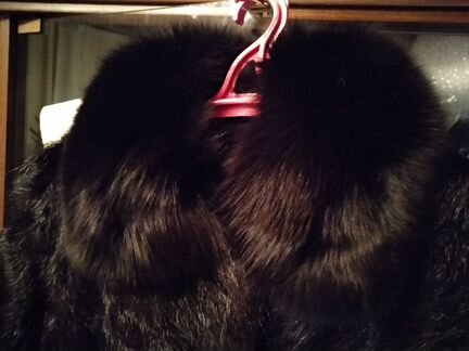 Полушубок нутрия чёрный 50-52