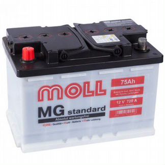 Аккумулятор Moll MG Standart 75 Ач 720А