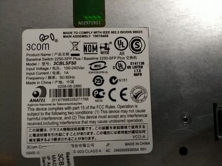 Коммутатор свитч 3com 2250 sfp+