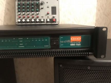 Усилитель пульт колонки 2х250 ва для кафе комплект