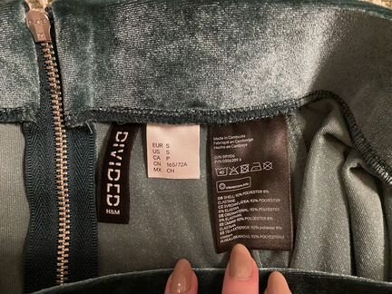 Юбка H&M бархат