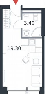 Апартаменты-студия, 22.7 м², 18/21 эт.