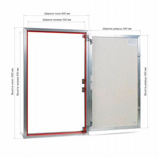 Люк настенный Практика Евроформат етр 60x100