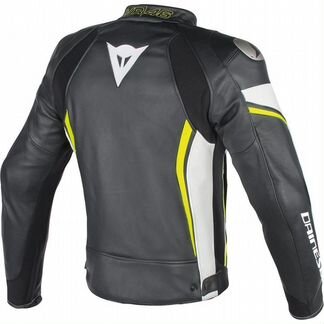 Мотокуртка Кожаная Dainese VR46 D2 / Черно-желтый