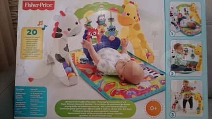 Развивающий коврик FisherPrice+Погремушки в подаро